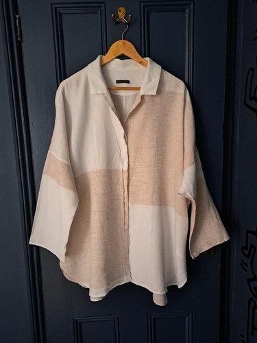 Oska oversized beige white - oska, beige/white
