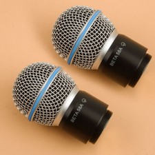 2x Wireless Mic Replacement Head Capsule Fit For Shure BETA58/58A Microphone