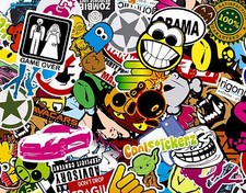 3 A4 Sticker bomb sheets * JD 8M EURO DRIFT VW * stickerbomb car van ipad tablet