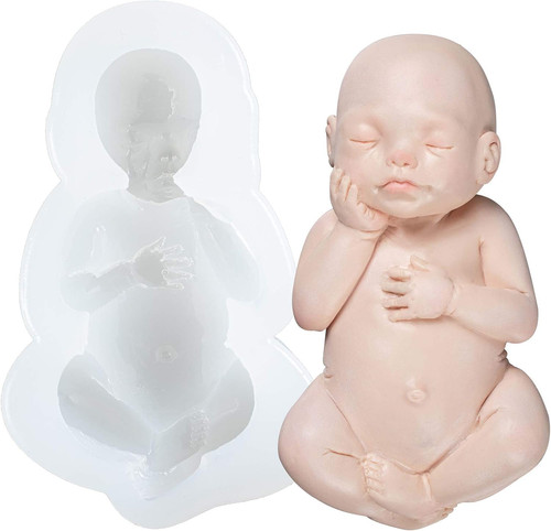 Large sleeping baby fondant - sleeping,