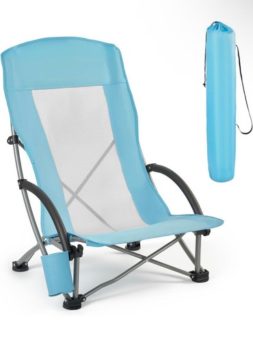 Folding beach chair low - beach,