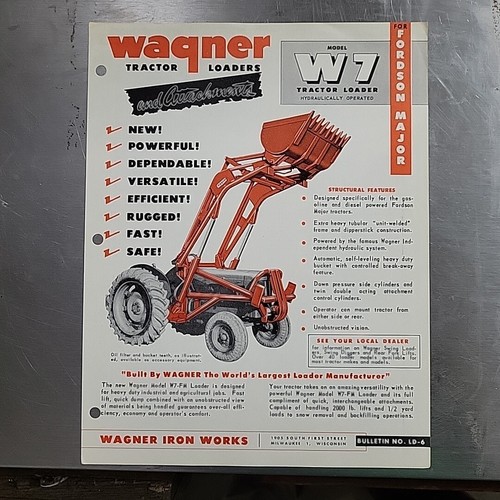1950s wagner tractor loader - w7,