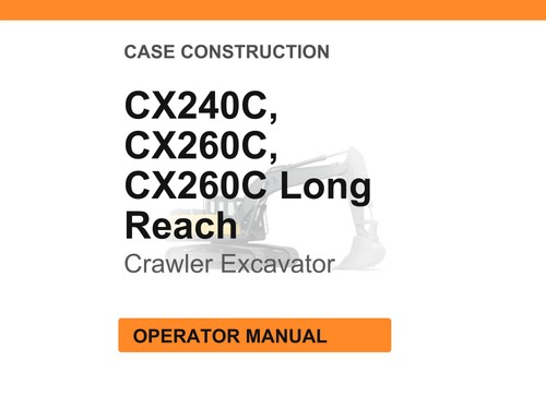 Case cx240c cx260c incl - cx240c,, incl.