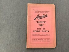 AUSTIN EIGHT LIST OF SPARE PARTS PUBLICATION 1781 LONGBRIDGE BIRMINGHAM