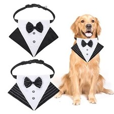 Pet Dog Tuxedo Bandana Wedding