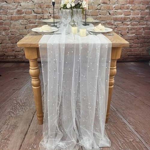 Pearl mesh tulle - mesh, runner