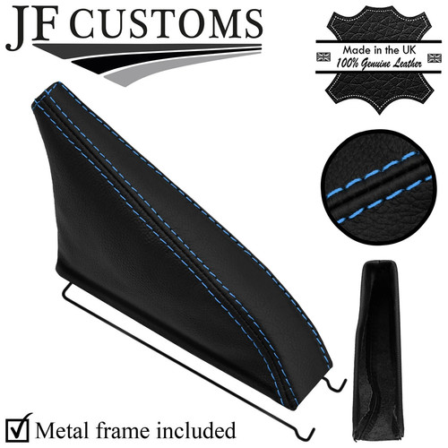 Blue stitching leather - blue,