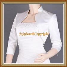 IVORY Satin Wedding 3/4 Sleeve