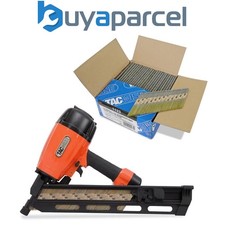 Tacwise KDH90V 2nd Fix Angled Strip Pneumatic Nail Gun Nailer + 2200 Ring Nails