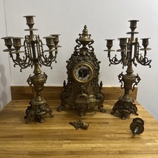 Vintage Brass Cathedral Mantle