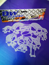 skull multi set of 3 sizes mylar art craft airbrush stencil.
