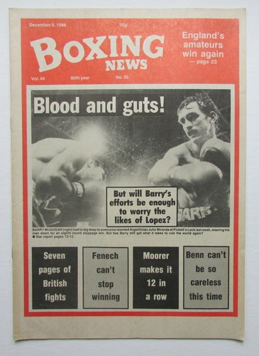 December 1988 boxing news - december,