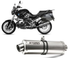 Scarico Storm by Mivv Oval acciaio inox per Bmw R 1200 R 2011 > 2014