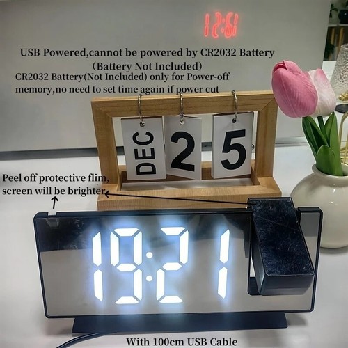 Smart alarm clock digital led - smart,