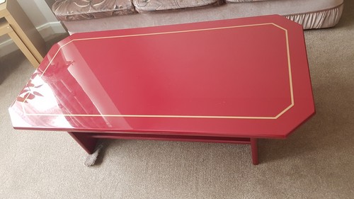 Maroon coffee table - maroon,