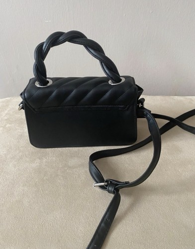 Black quilted mini crossbody - black,