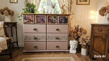 Vintage Pink 10‑Drawer Chest