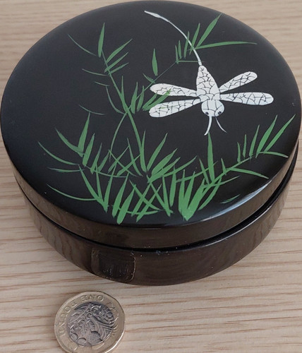 Japanese lacquer powder box