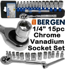 US PRO 1/4" Socket Set 15pc