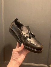 Fred Perry George Cox Tassel Loafers Shoes UK 6.5 Black Northern Soul Mod Crepe 