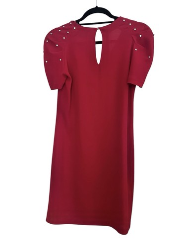 Zara red mini dress neck - red,