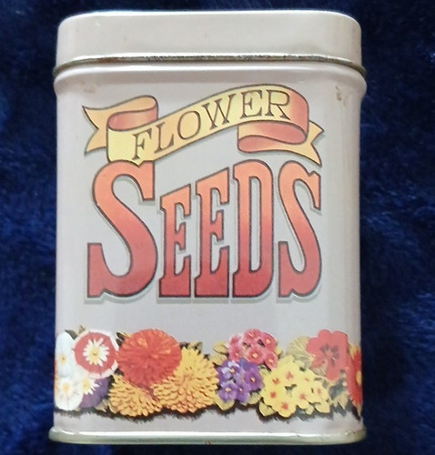 Flower seeds square lidded - flower,
