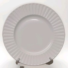 WEDGWOOD NIGHT AND DAY WHITE RIBBED BONE CHINA  DINNER PLATE 27CMS DIAMETER.    