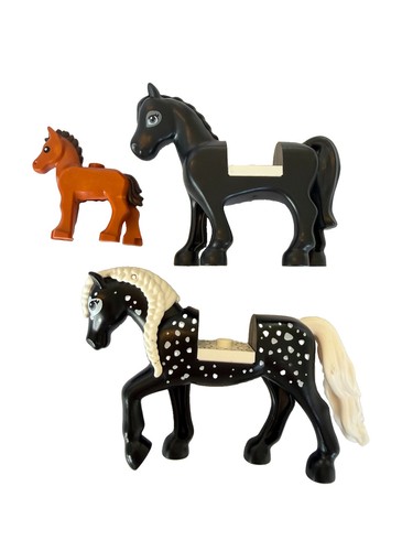 Lego horse foal - animal, black