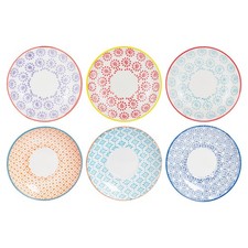 6x Hand-Printed Cappuccino