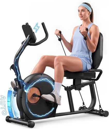 Recumbent exercise bike with - recumbent,