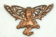 beautiful art nouveau copper brooch ornament
