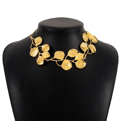 Leaf necklace statement branch - leaf,