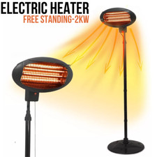 NEW 2KW Free Standing Outdoor Electric Garden Patio Black Heater Christmas gift 