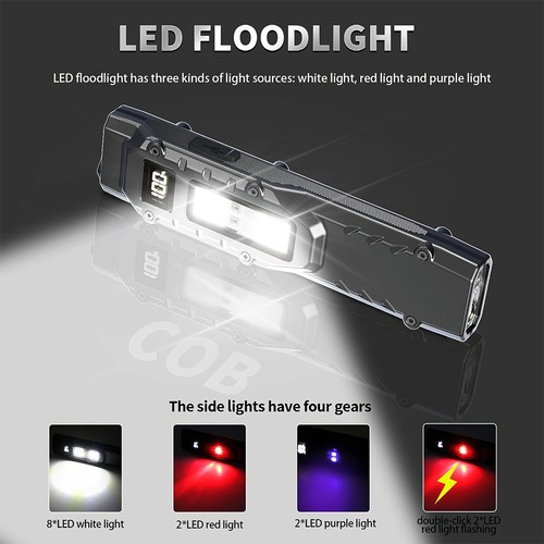 Edc tactical flashlight 1500 - tactical,