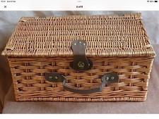 4 Piece Wicker Picnic Basket