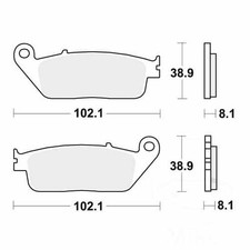 TRW Brake Pads Sintered MCB598TRQ Fits Honda VT 250 1988-1990
