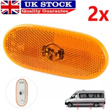 2X Fit Mercedes Sprinter 2014-ON LED Side Marker Lens Lamp Light Reflector Amber