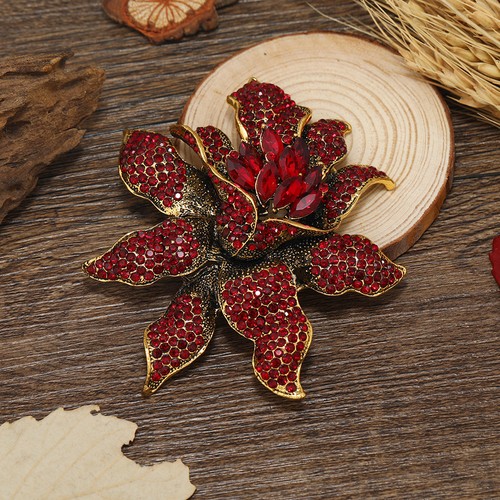 Vintage style red rhinestones - red,