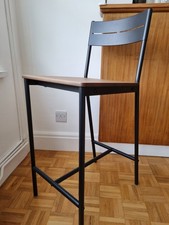 IKEA SANDSBERG Bar Stool Black/Brown Stained 63 cm