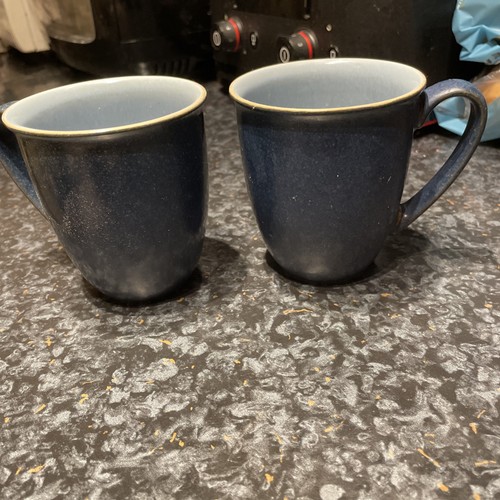 Denby blue jetty mugs - blue, good