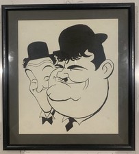 Glass framed caricature print