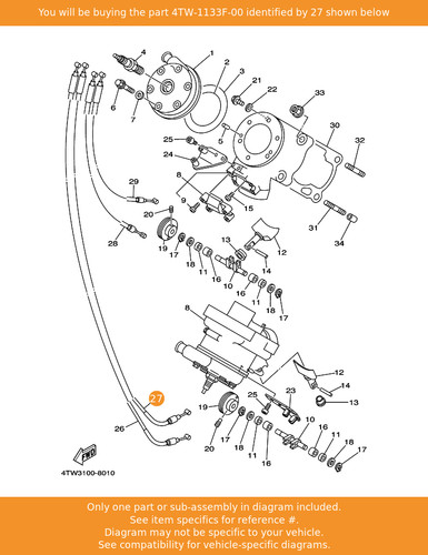 Yamaha cable pulley 2 - cable,,