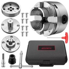 4 Jaw Self-Centering Wood Lathe Chuck Set 4 Inch chuck with 1”-8TPI Thread