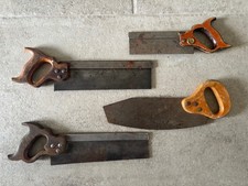 4 x old / vintage wood  saws as pictured 