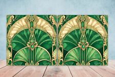 Art Deco Design Ceramic tiles -Set of 2 Art Deco Wall Decor Tiles, Art Deco tile