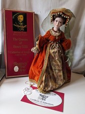 Regency Fine Arts Large Porcelain Doll Catherine of Aragon wife of Henry 8th Box
