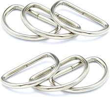 6 pc STAINLESS STEEL D RINGS