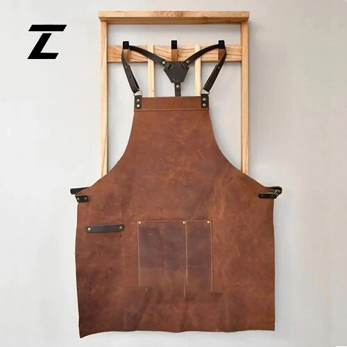 Pure leather apron with - pure,