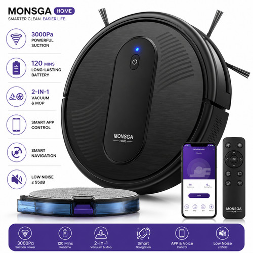 Robot vacuum cleaner 3000pa - vacuum,