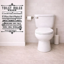Toilet Rules Quote Wall